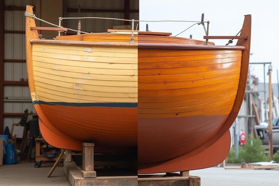 Hajó restaurálás előtte és utána