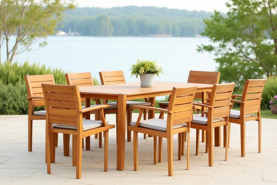 Kültéri étkezőgarnitúra