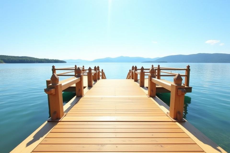 Egyedi tölgyfa stég a Balatonon